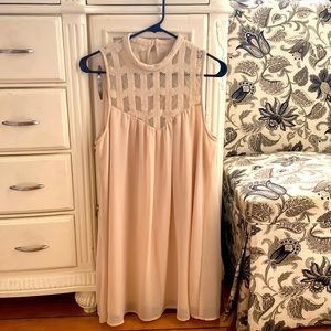 Cream dress! Cute and flirty.